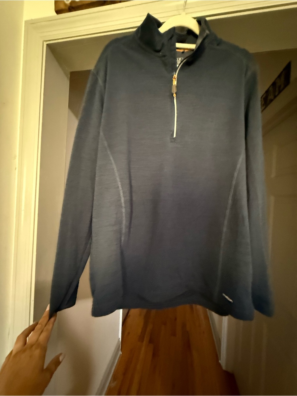 Men's Quarter-Zip Knit Sweater Jacket - Navy